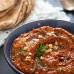 pinterest image with title for syrian muhammara recipe.
