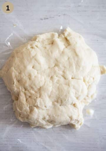 a ball of dough for making swiss wähe.