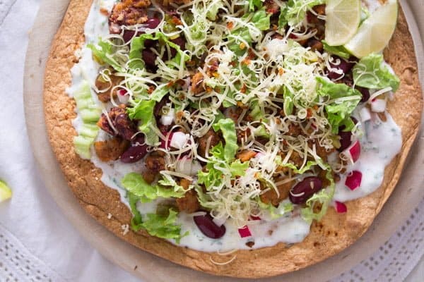 mexican tostadas with chorizo