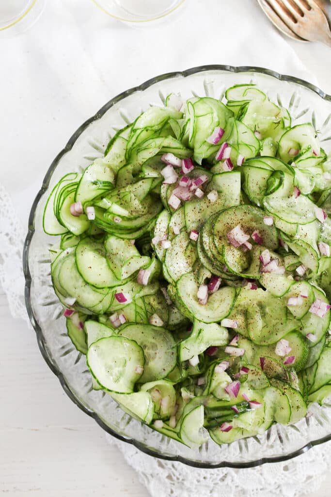 Oil and Vinegar Cucumber Salad Where Is My Spoon