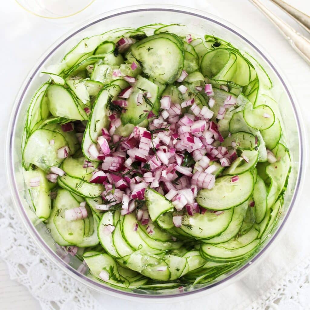 Oil and Vinegar Cucumber Salad Where Is My Spoon
