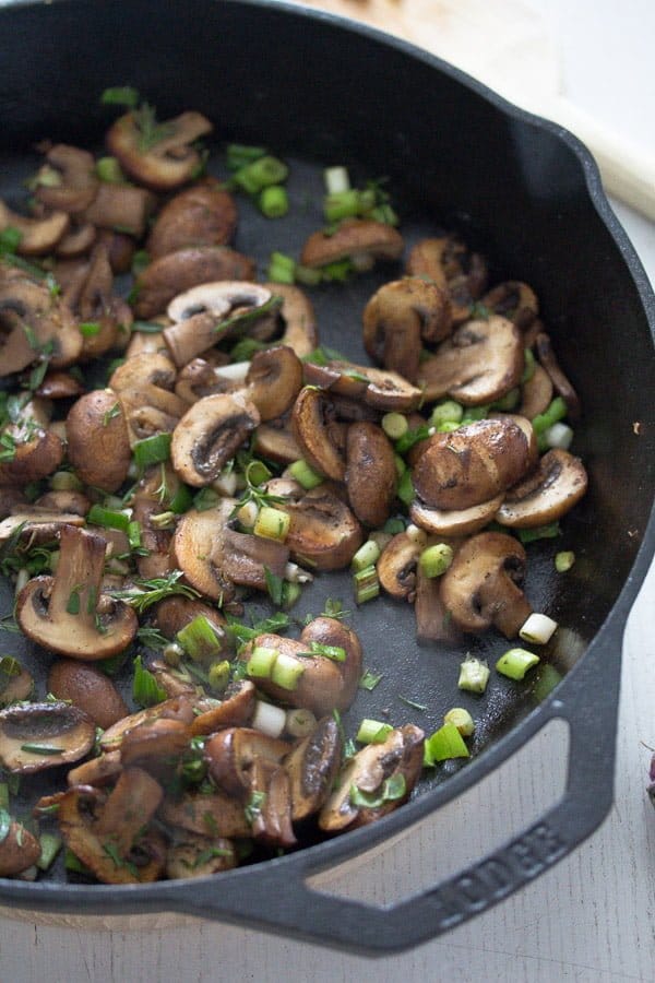 pan fried mushrooms