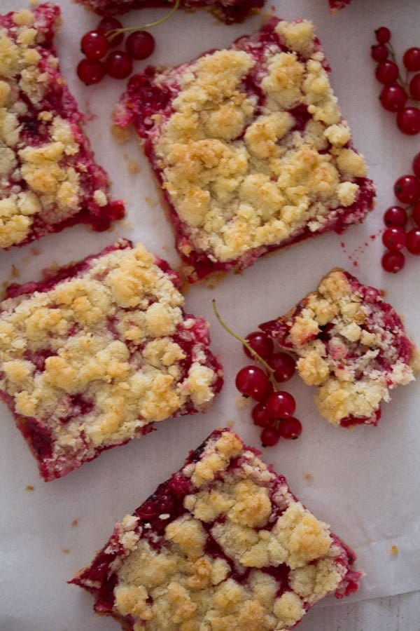 Easy Streusel Cake with Red Currants and Coconut – German Food