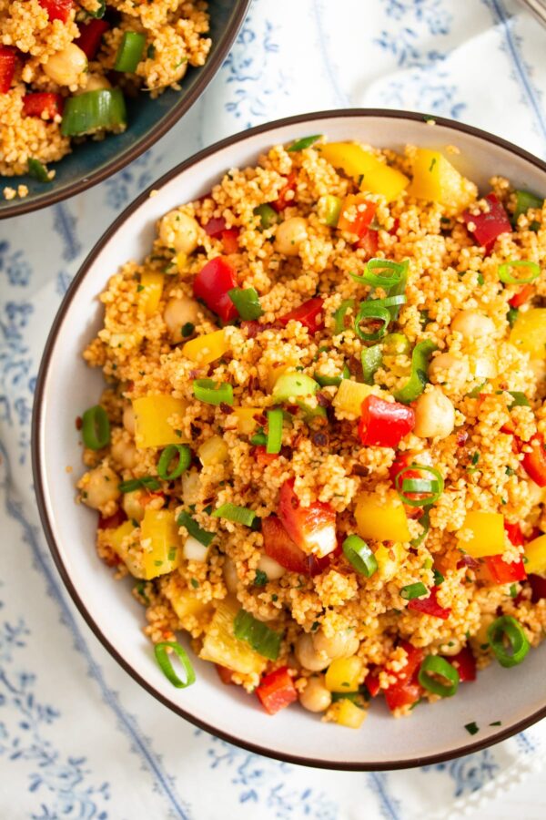 Vegan Curried Couscous Salad (with Chickpeas)