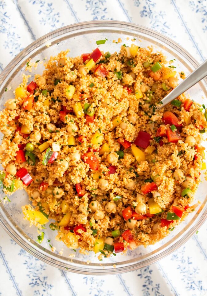 Vegan Curried Couscous Salad (with Chickpeas)