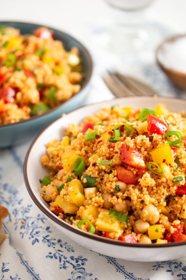 Vegan Curried Couscous Salad (with Chickpeas)