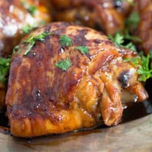 marinated honey lime chicken thigh with soy sauce.