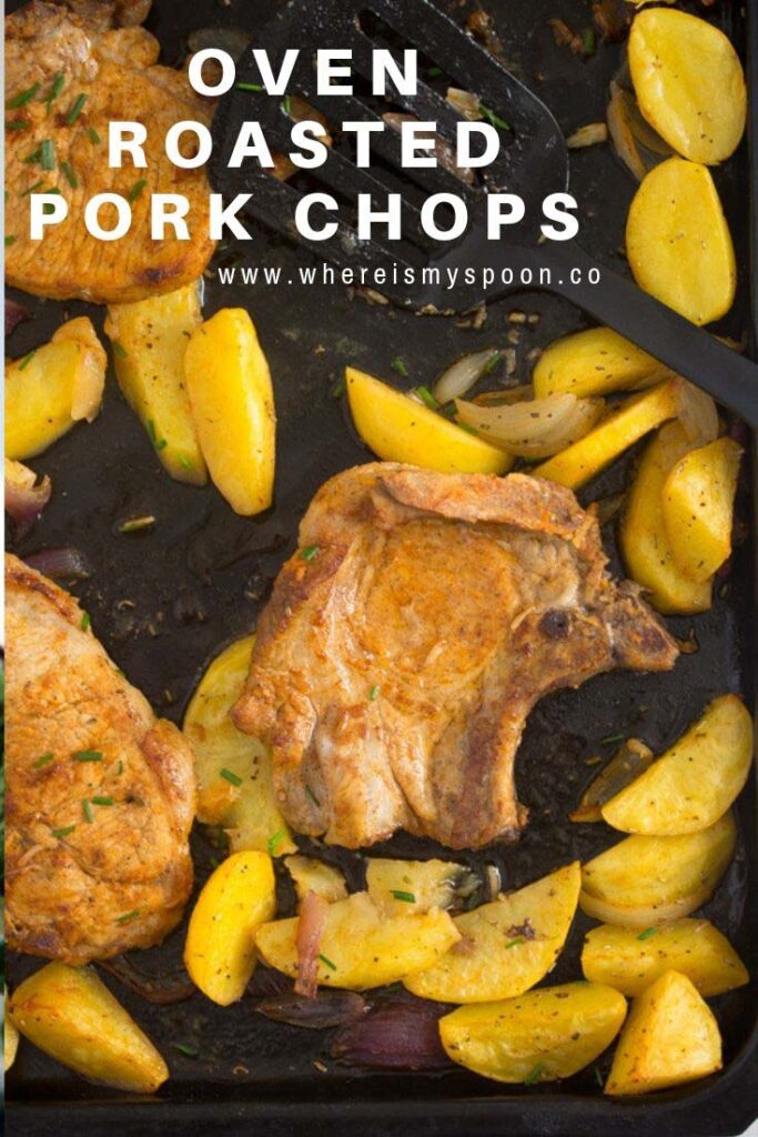 oven roasted pork chops and potatoes