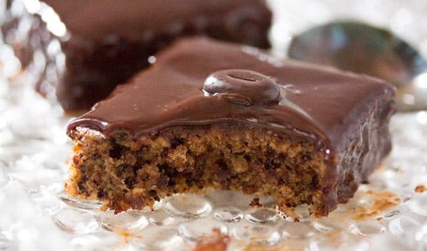 slice of chocolate hazelnut cake