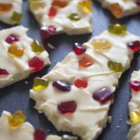 pieces of white chocolate bark