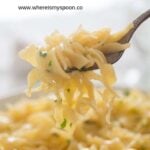 garlic buttered noodles with parmesan