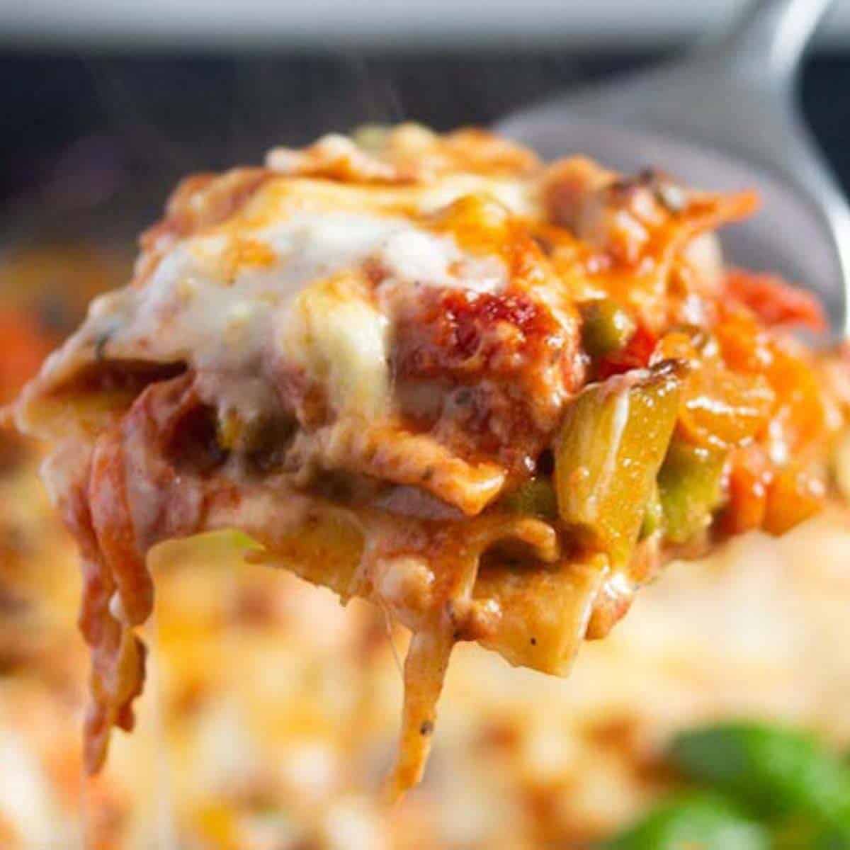 Vegetable Lasagna with White Sauce