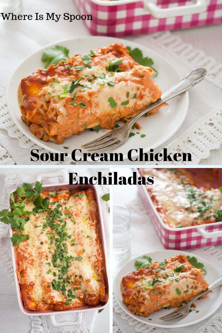 Sour Cream Chicken Enchiladas mexican - It's all about ...