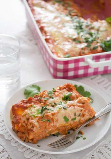 Sour Cream Chicken Enchiladas