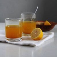 turmeric tea with ginger and lemon