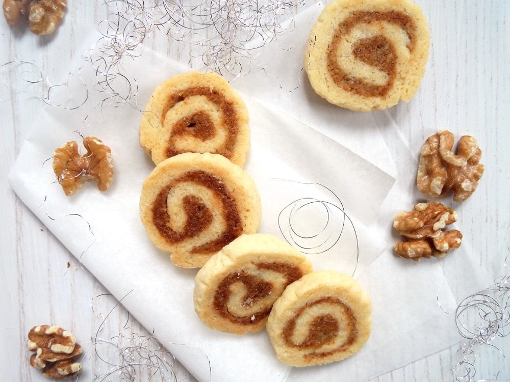 German Walnut Marzipan Cookies