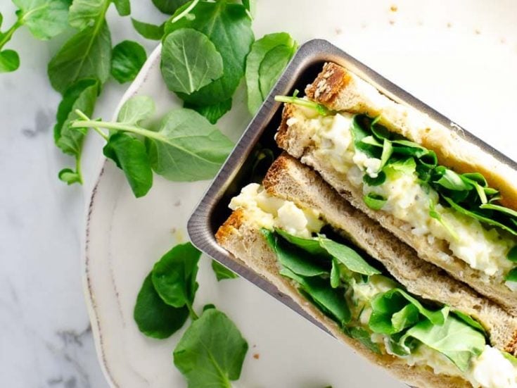 What To Do With Hard Boiled Eggs Egg and Watercress Sandwich Egg and Cress 780 Umami Girl 2 735x551 What To Do With Hard Boiled Eggs