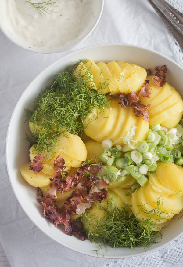 Sour Cream Potato Salad with Bacon (Potato Salad Without ...