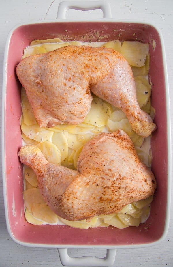 how to make one pan chicken and potatoes