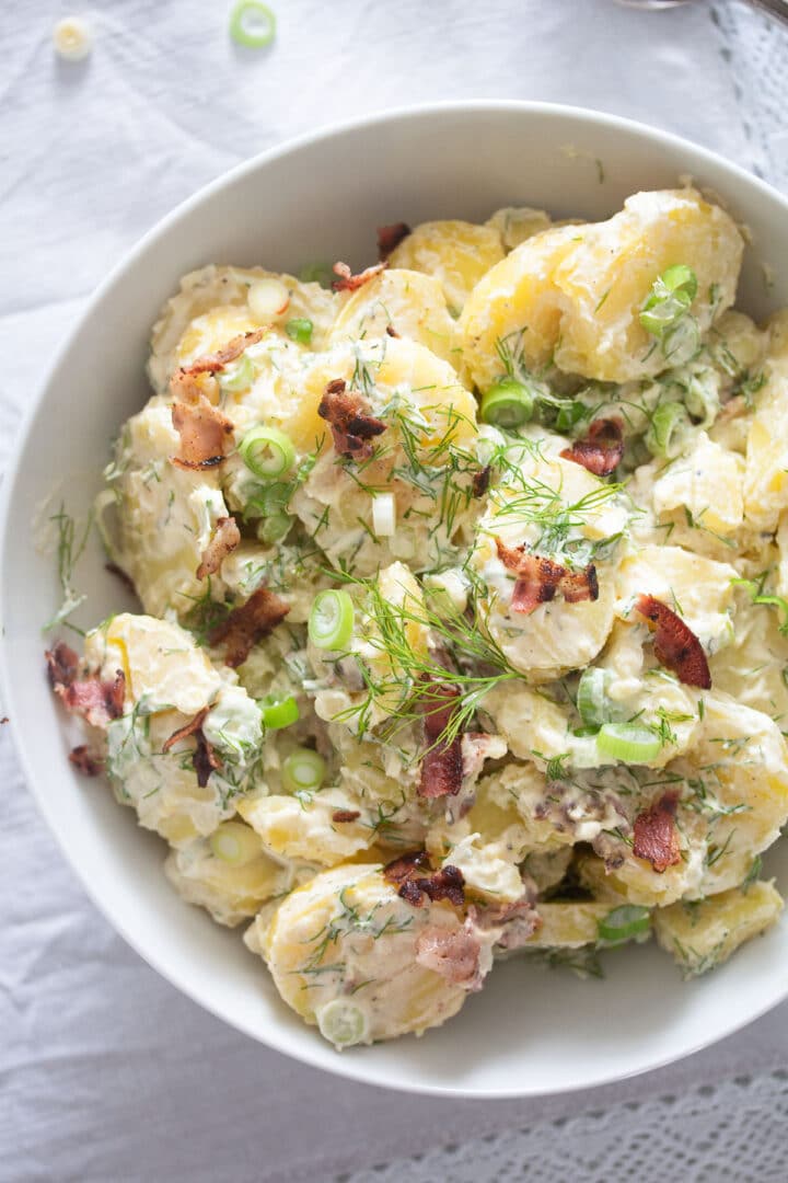 Sour Cream Potato Salad (Without Mayo) - Where Is My Spoon