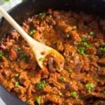 pinterest image with title hungarian goulash.