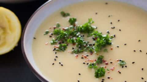 Creamy Kohlrabi Soup with Potatoes (German Recipe)