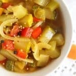 pinterest image with the title canned pickled zucchini.