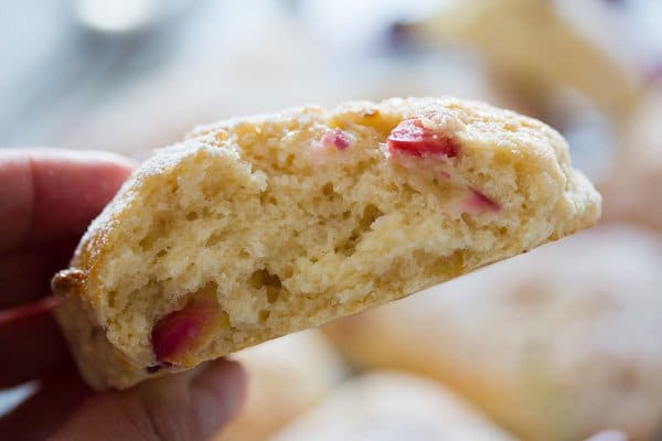 halved cherry scones 