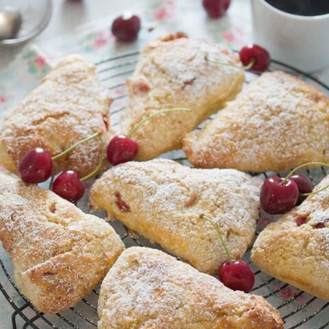 fresh cherry scones