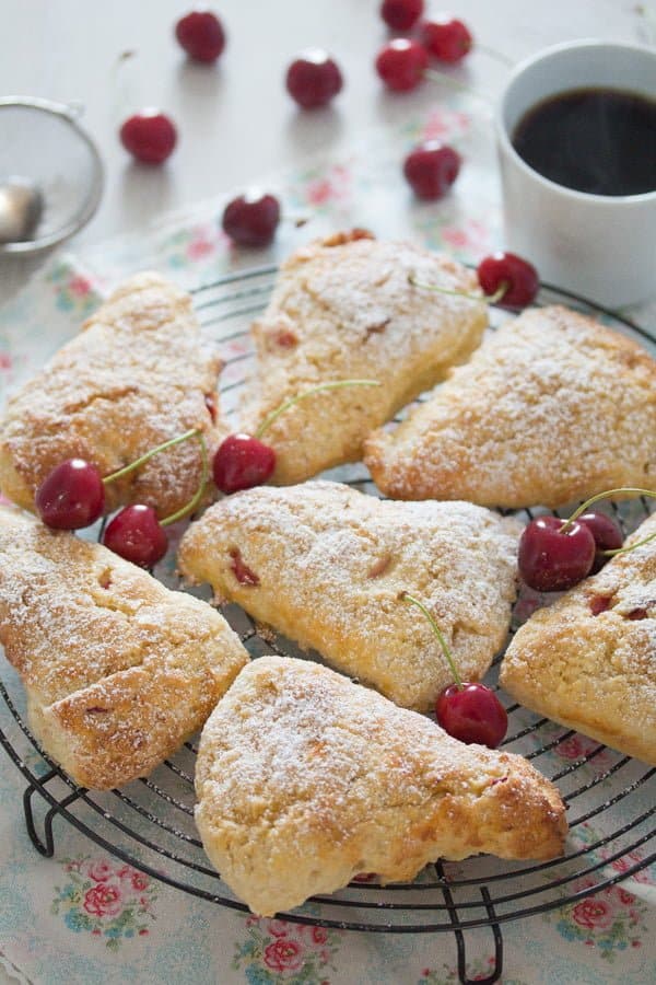 fresh cherry scones