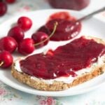 cherry butter on bread