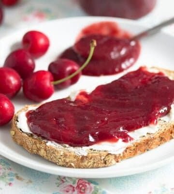 cherry butter on bread