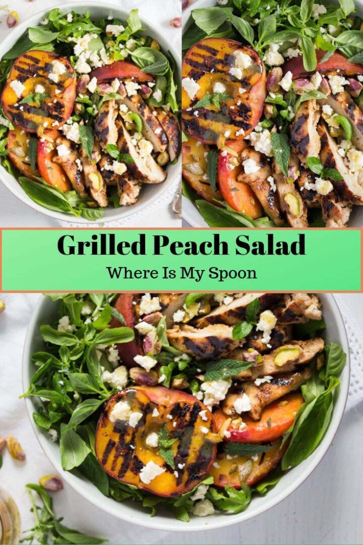 Grilled Peach Salad with Chicken