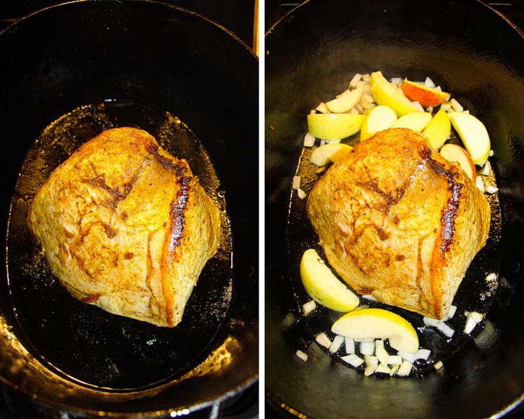 braising turkey breast in a dutch oven