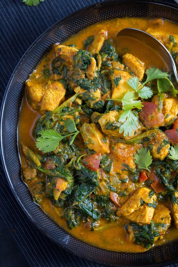 Spinach Chicken Curry Healthy Chicken Saag It s All About Home Cooking