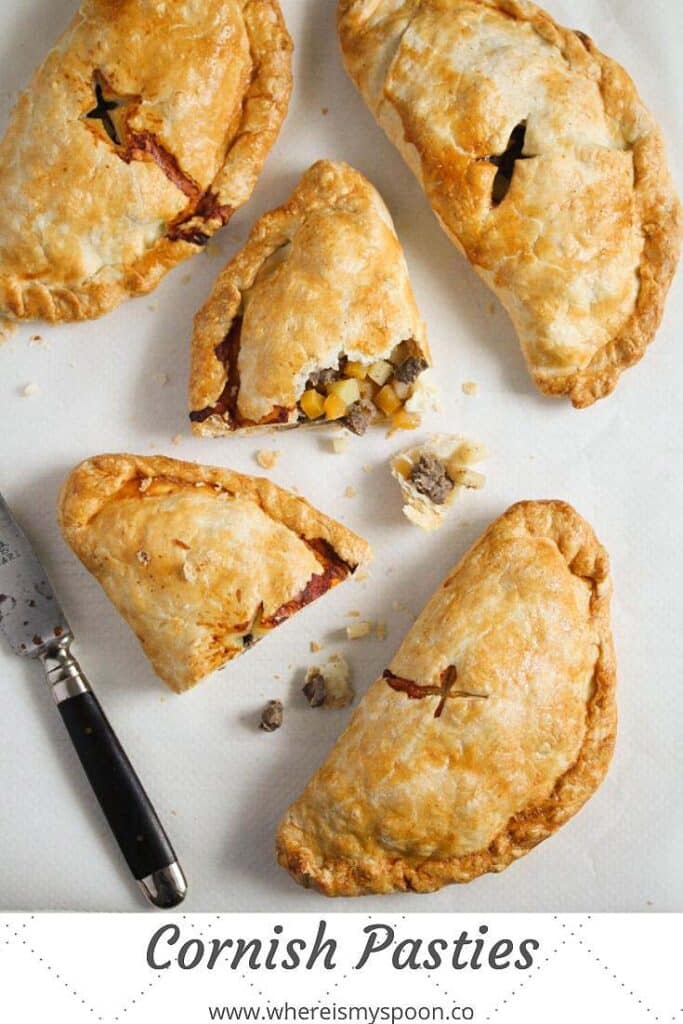 golden baked traditional cornish pasty