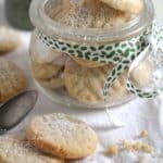 eggless cookies in a jar and on the table