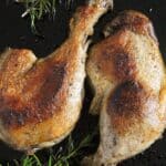 pinterest image with the title duck confit step by step.