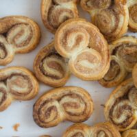 palmiers with sugar and cinnamon