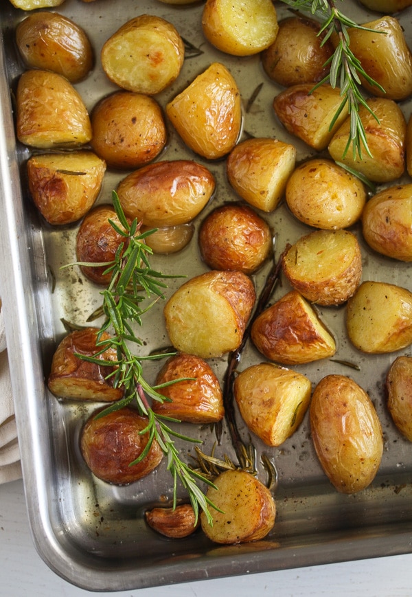 potato confit with rosemary with goose fat