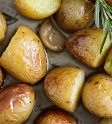 potato confit with rosemary and garlic