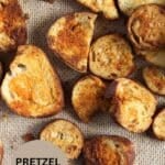 pinterest image with the title pretzel chips.