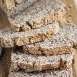 pinterest image with the title buckwheat bread.