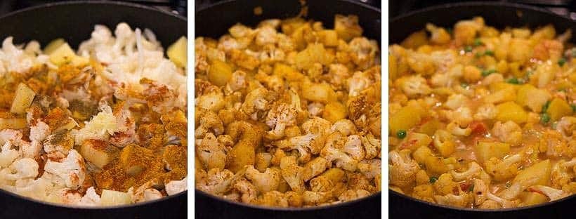 how to make cauliflower curry step by step