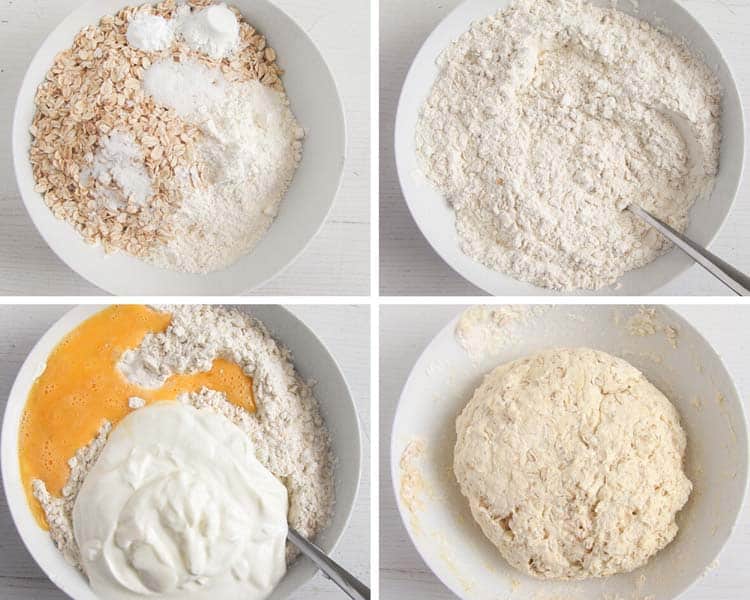 how to make oat bread without yeast step by step