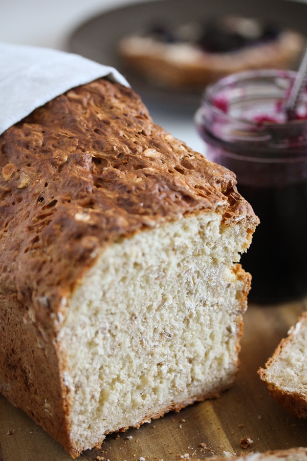 sliced oat bread without yeast