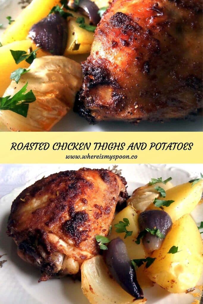 roasted chicken thighs with potatoes
