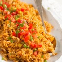 spicy barbecue rice with tomatoes