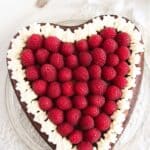 pinterest image with title for heart shaped cheesecake.