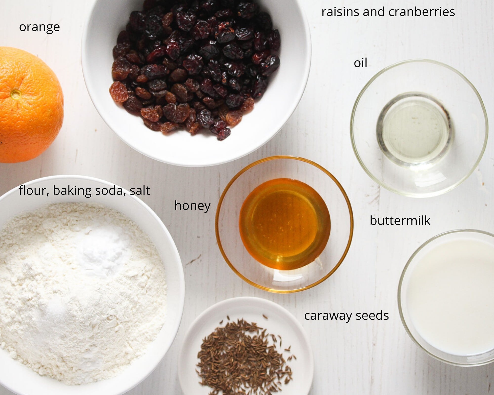 ingredients for soda bread